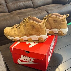 NIKE AIR MORE UPTEMPO WHEAT – MEN’S SIZE 13 – LIKE NEW